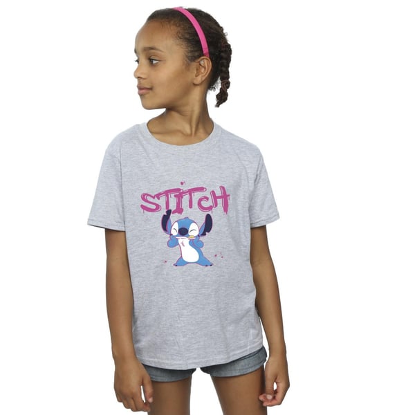 Disney Girls Lilo And Stitch Graffiti Cotton T-Shirt