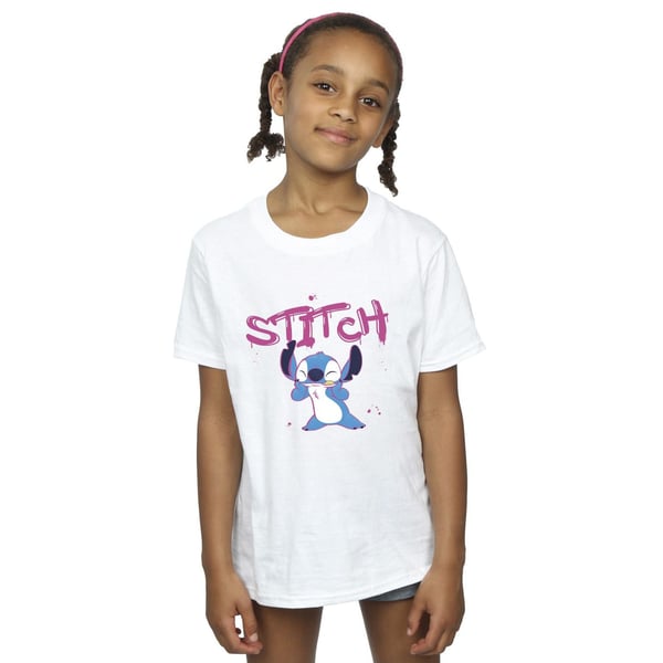 Disney Girls Lilo And Stitch Graffiti Cotton T-Shirt