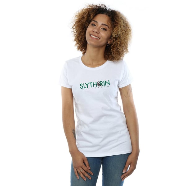 Harry Potter Womens/Ladies Slytherin Text Cotton T-Shirt