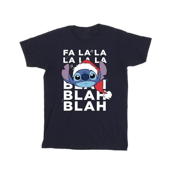 Disney Girls Lilo And Stitch Christmas Blah Blah Blah Cotton T-Shirt