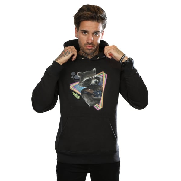 Marvel Mens Guardians Of The Galaxy Neon Rocket Hoodie