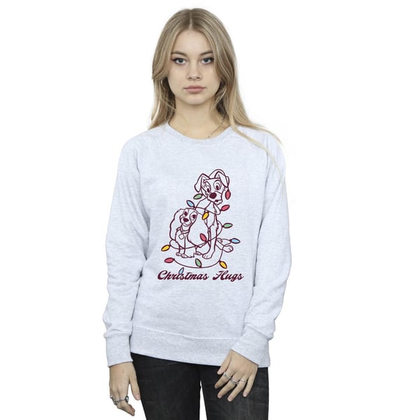 Disney Womens/Ladies Lady And The Tramp Christmas Hugs Sweatshirt