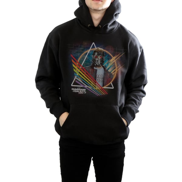 Marvel Mens Guardians Of The Galaxy Neon Star Lord Masked Hoodie