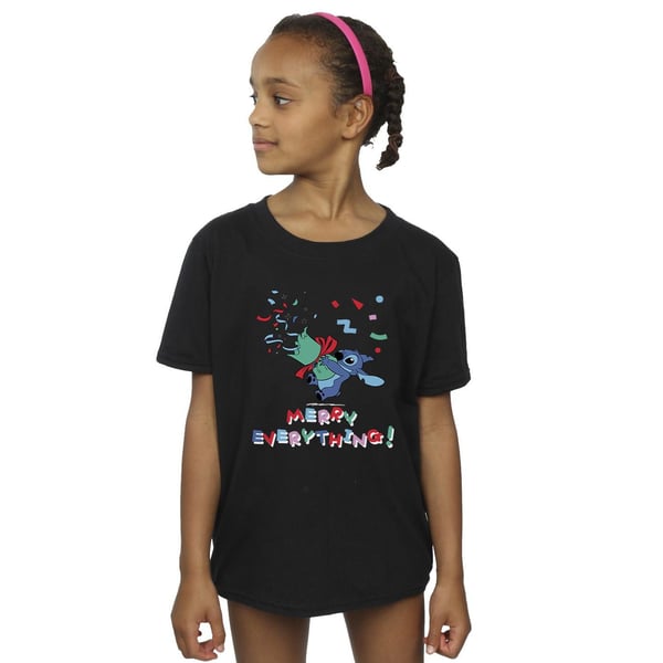 Disney Girls Lilo And Stitch Stitch Merry Everything Cotton T-Shirt