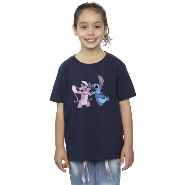 Disney Girls Lilo & Stitch Kisses Cotton T-Shirt