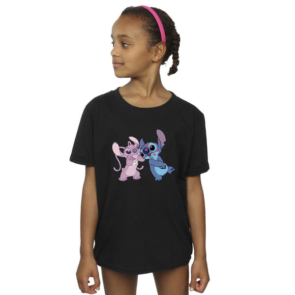 Disney Girls Lilo & Stitch Kisses Cotton T-Shirt