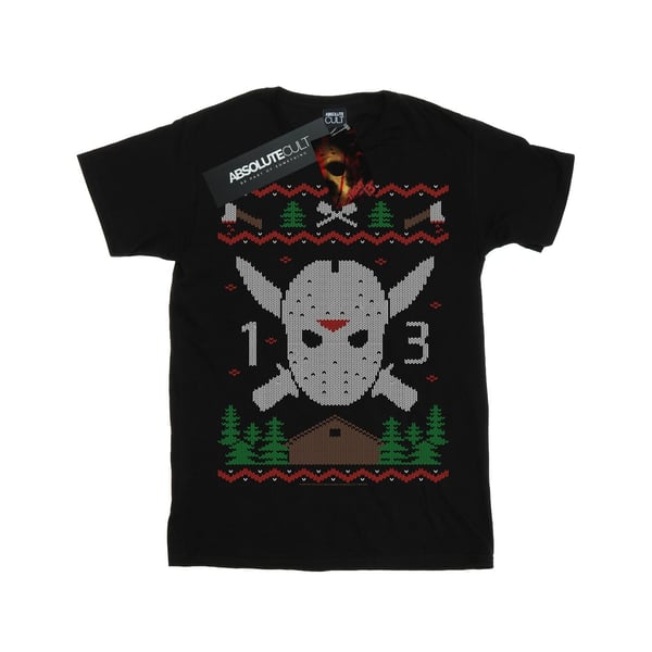 Friday 13th Womens/Ladies Christmas Fair Isle Cotton Boyfriend T-Shirt