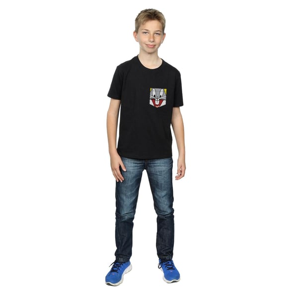 Looney Tunes Boys Bugs Bunny Face Faux Pocket T-Shirt