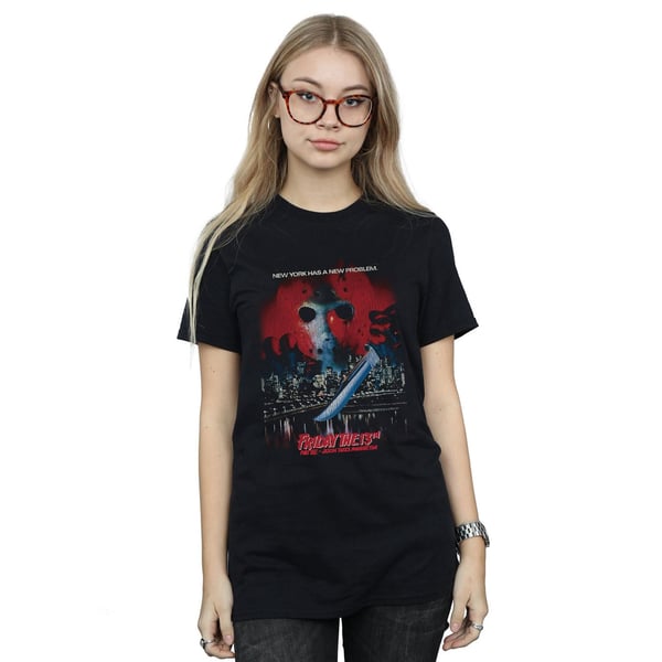 Friday The 13th Womens/Ladies Jason Takes Manhattan Cotton Boyfriend T-Shirt