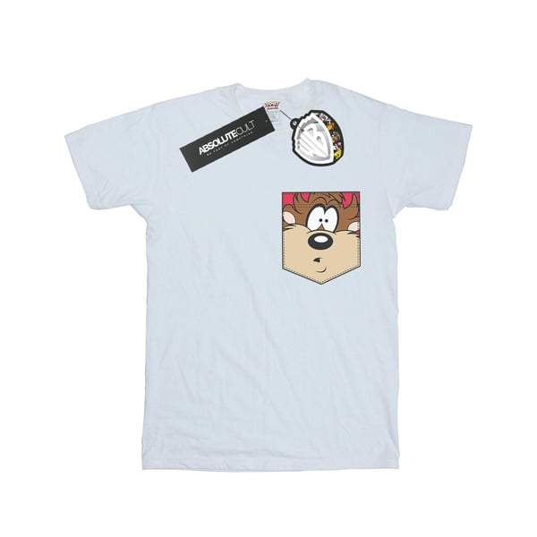 Looney Tunes Boys Tasmanian Devil Face Faux Pocket T-Shirt