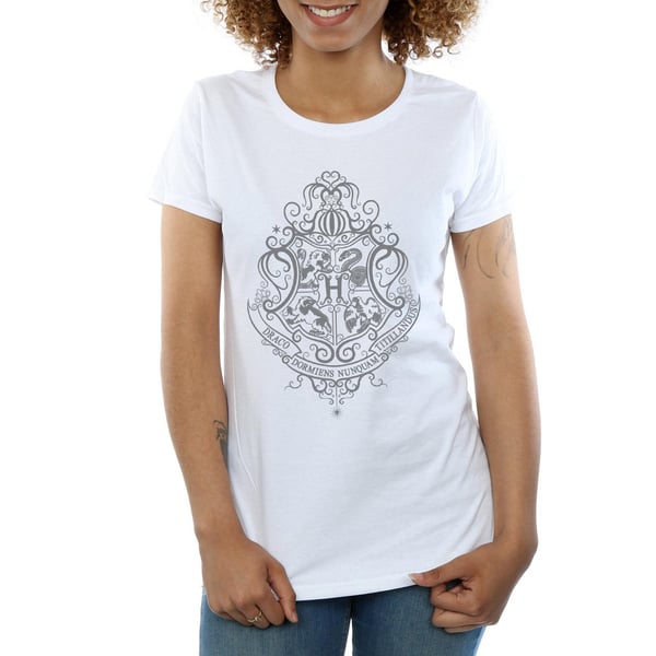 Harry Potter Womens/Ladies Hogwarts Draco Dormiens Crest Cotton T-Shirt