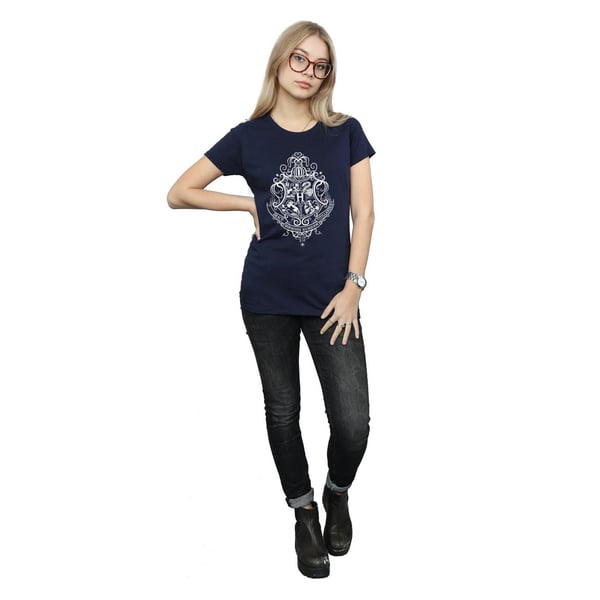 Harry Potter Womens/Ladies Hogwarts Draco Dormiens Crest Cotton T-Shirt