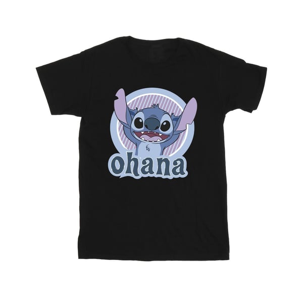 Disney Girls Lilo And Stitch Ohana Circle Cotton T-Shirt