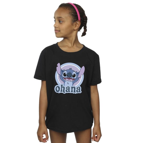 Disney Girls Lilo And Stitch Ohana Circle Cotton T-Shirt