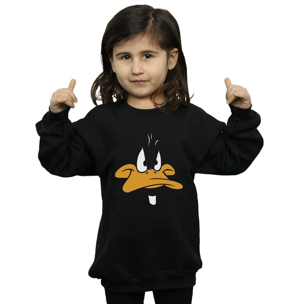 Looney Tunes Girls Daffy Duck Big Face Sweatshirt