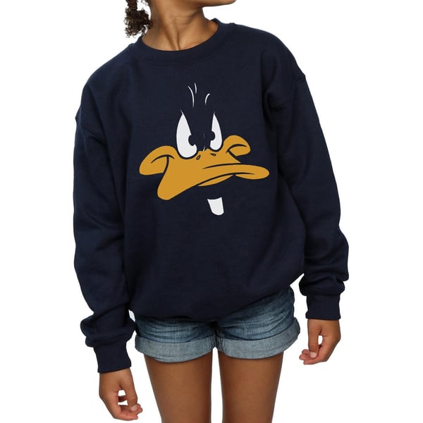 Looney Tunes Girls Daffy Duck Big Face Sweatshirt