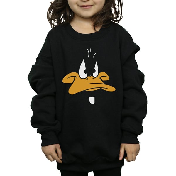 Looney Tunes Girls Daffy Duck Big Face Sweatshirt