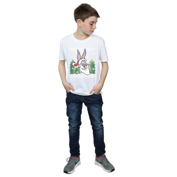 Looney Tunes Boys Bugs Bunny Christmas Fair Isle T-Shirt