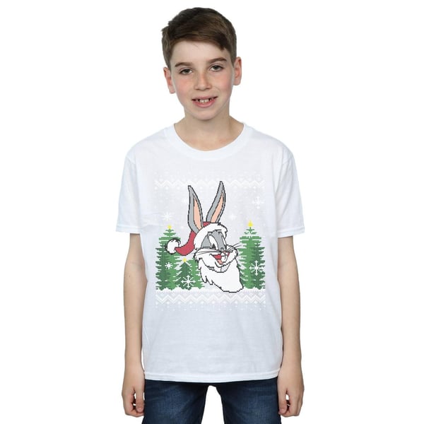 Looney Tunes Boys Bugs Bunny Christmas Fair Isle T-Shirt