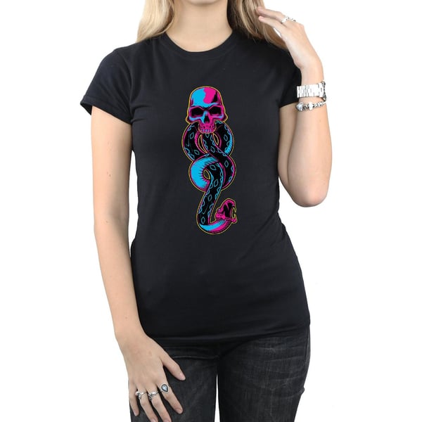 Harry Potter Womens/Ladies Neon Dark Mark Cotton T-Shirt