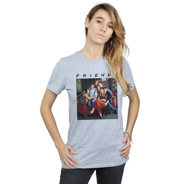 Friends Womens/Ladies Group Photo Couch Cotton Boyfriend T-Shirt
