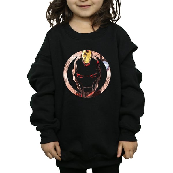 Marvel Girls Iron Man Montage Symbol Sweatshirt