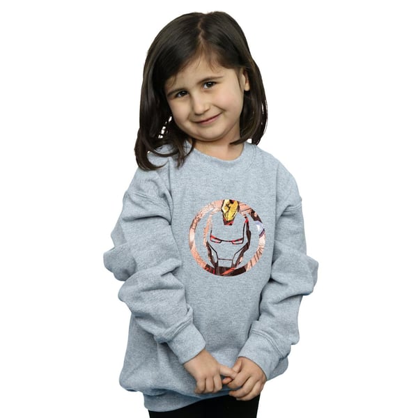 Marvel Girls Iron Man Montage Symbol Sweatshirt