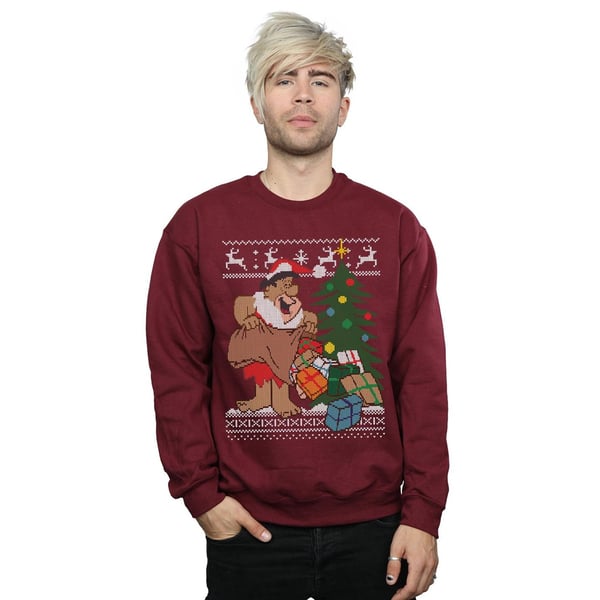 The Flintstones Mens Christmas Fair Isle Sweatshirt