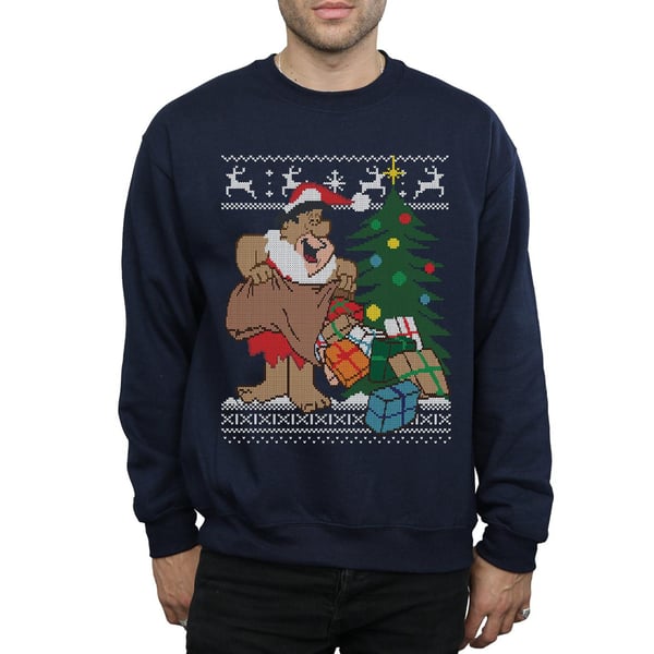 The Flintstones Mens Christmas Fair Isle Sweatshirt