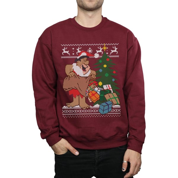 The Flintstones Mens Christmas Fair Isle Sweatshirt