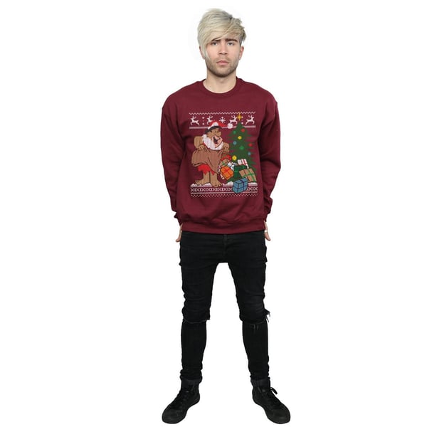 The Flintstones Mens Christmas Fair Isle Sweatshirt