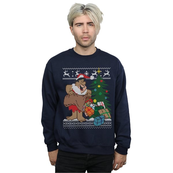 The Flintstones Mens Christmas Fair Isle Sweatshirt