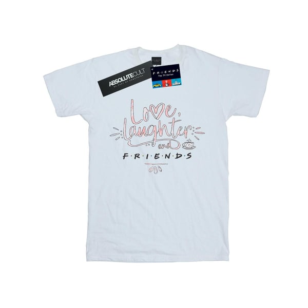 Friends naisten Love Laughter puuvillainen Boyfriend T-paita