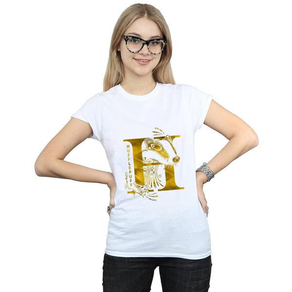 Harry Potter Womens/Ladies Hufflepuff Badger Cotton T-Shirt