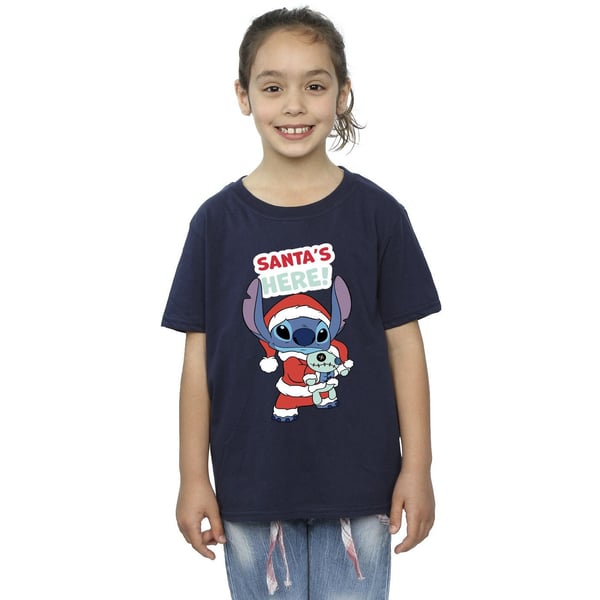 Disney Girls Lilo & Stitch Santa´s Here Cotton T-Shirt