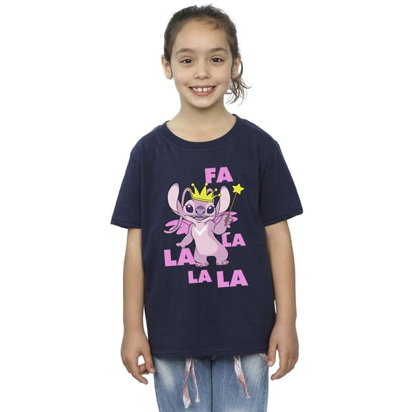 Disney Girls Lilo & Stitch Angel Fa La La Cotton T-Shirt