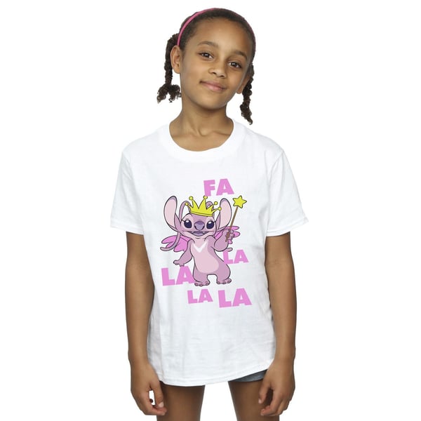 Disney Girls Lilo & Stitch Angel Fa La La Cotton T-Shirt