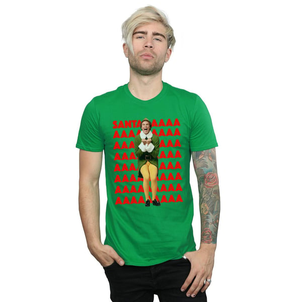 Elf Mens Buddy Santa Scream T-Shirt