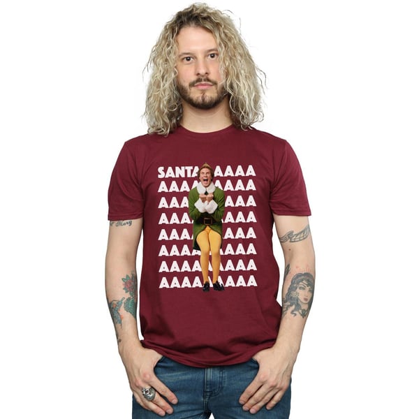 Elf Mens Buddy Santa Scream T-Shirt