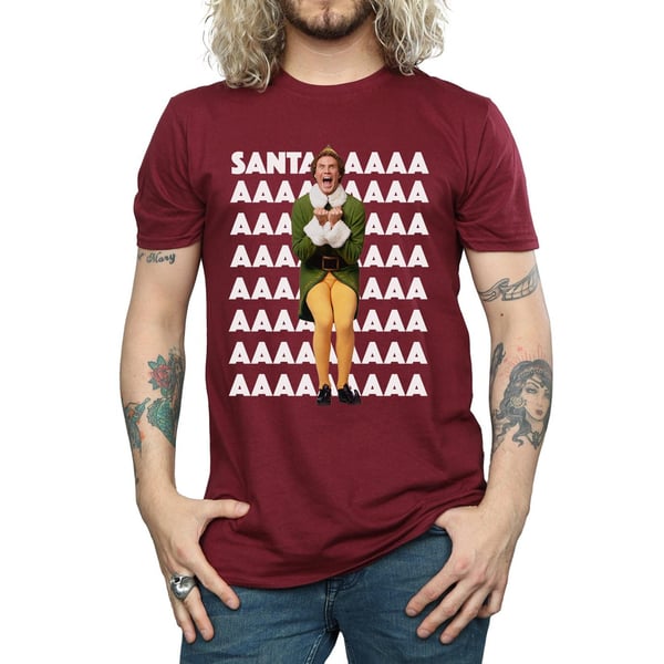 Elf Mens Buddy Santa Scream T-Shirt