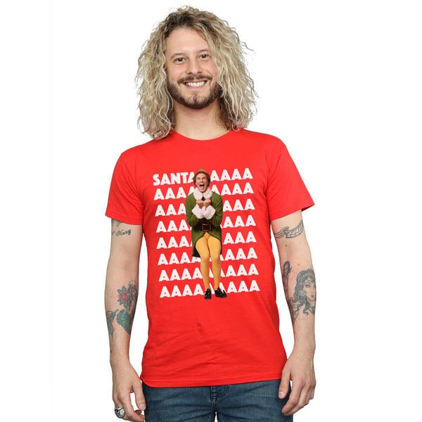 Elf Mens Buddy Santa Scream T-Shirt