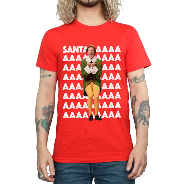 Elf Mens Buddy Santa Scream T-Shirt