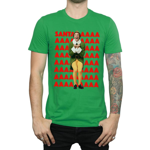 Elf Mens Buddy Santa Scream T-Shirt