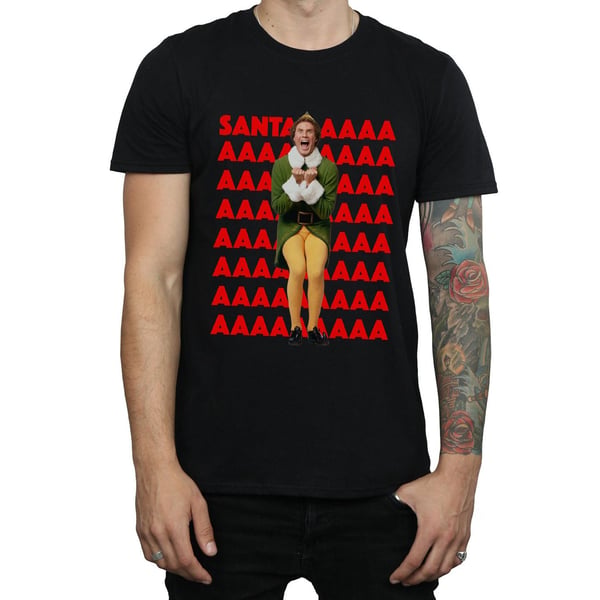 Elf Mens Buddy Santa Scream T-Shirt