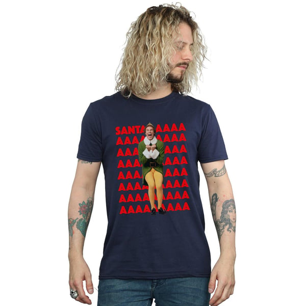 Elf Mens Buddy Santa Scream T-Shirt
