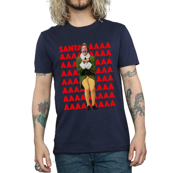 Elf Mens Buddy Santa Scream T-Shirt
