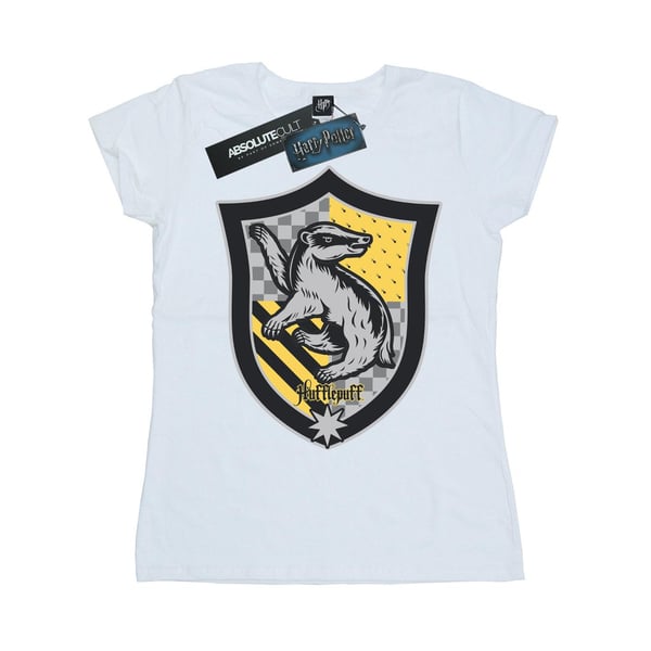 Harry Potter Womens/Ladies Hufflepuff Crest Flat Cotton T-Shirt