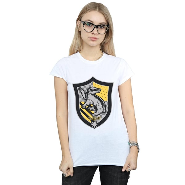 Harry Potter Womens/Ladies Hufflepuff Crest Flat Cotton T-Shirt