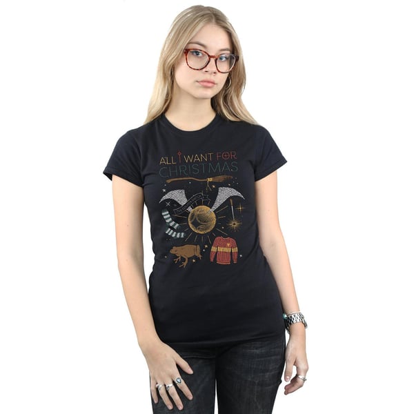 Harry Potter Womens/Ladies All I Want For Christmas Cotton T-Shirt