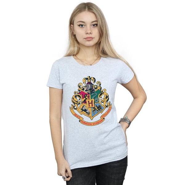 Harry Potter Womens/Ladies Hogwarts Crest Gold Ink Cotton T-Shirt